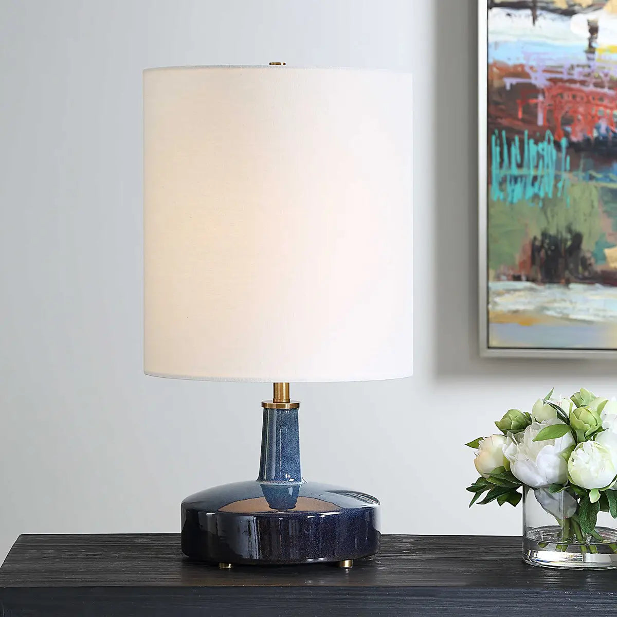Artistic Blue Table Lamp