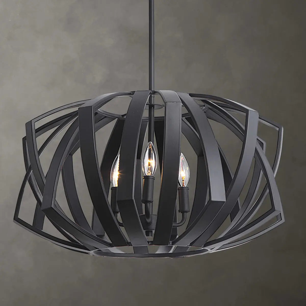 Black Geometric Pendant