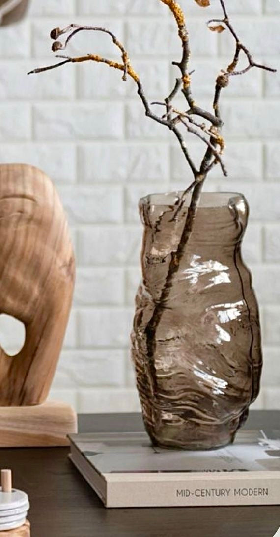 Blown Glass Organic Shaped Vase