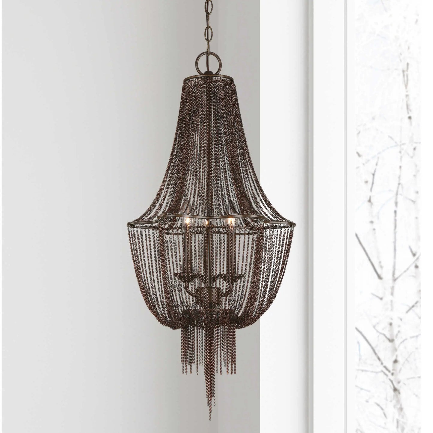 Draped Jewelry- Bronze Chandelier