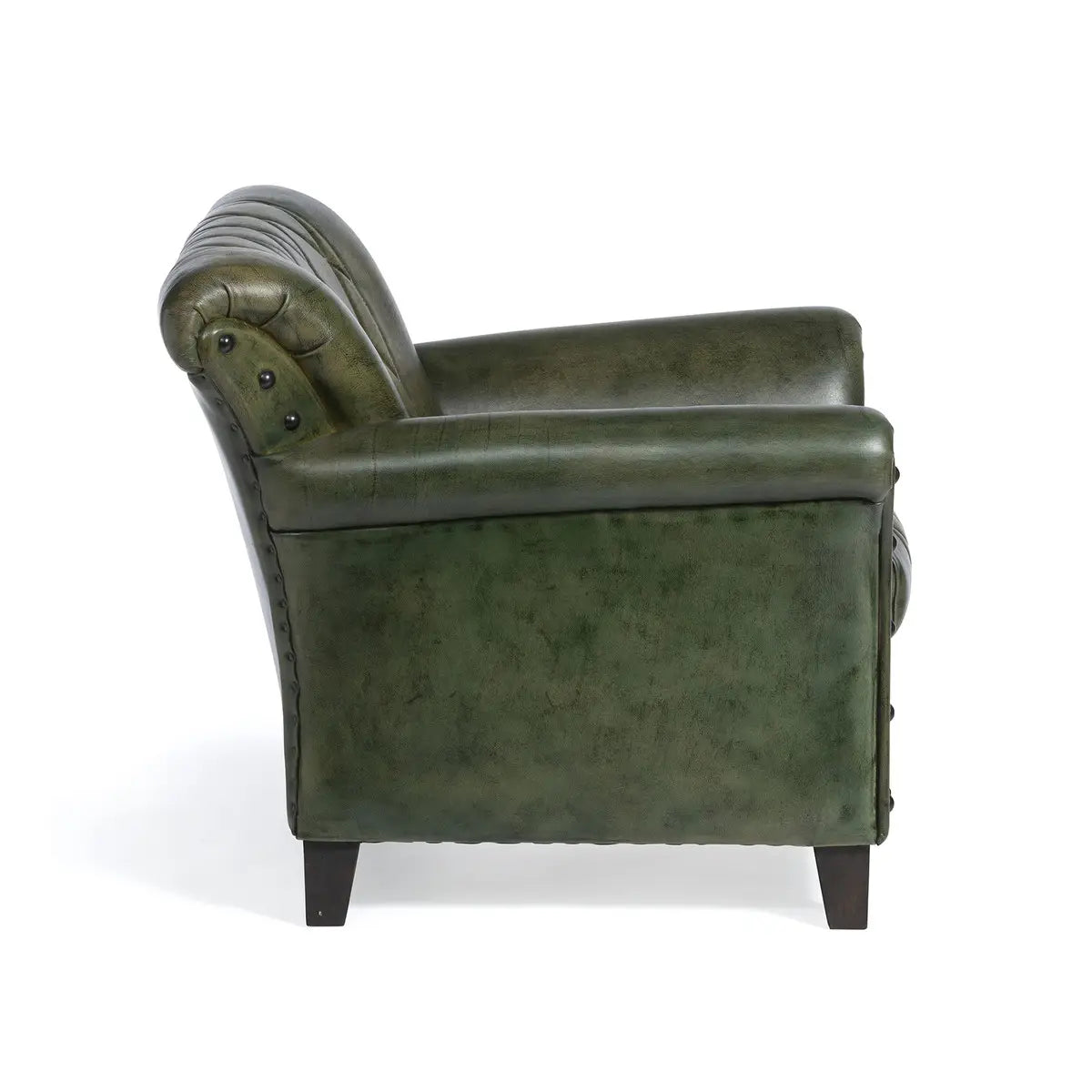 Forest Green Leather Chair