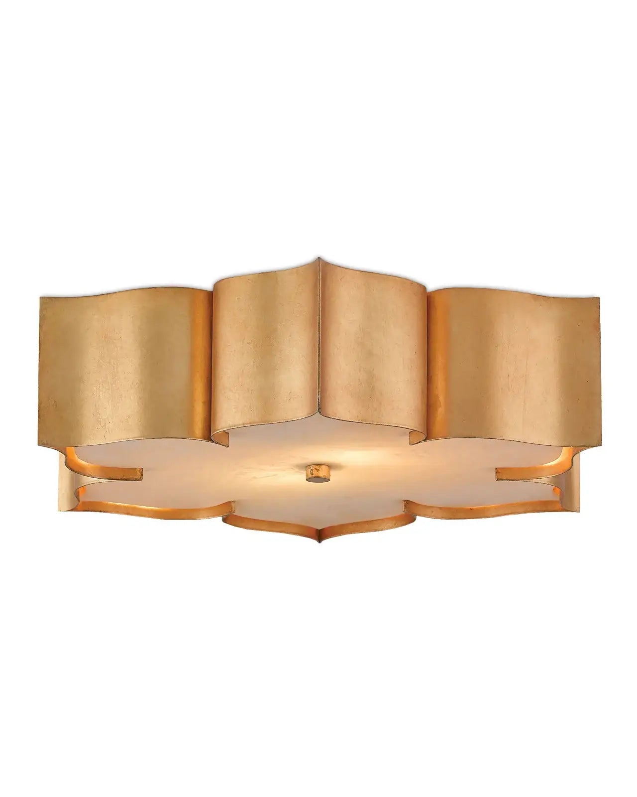 Gold Lotus Flush-Mount Light