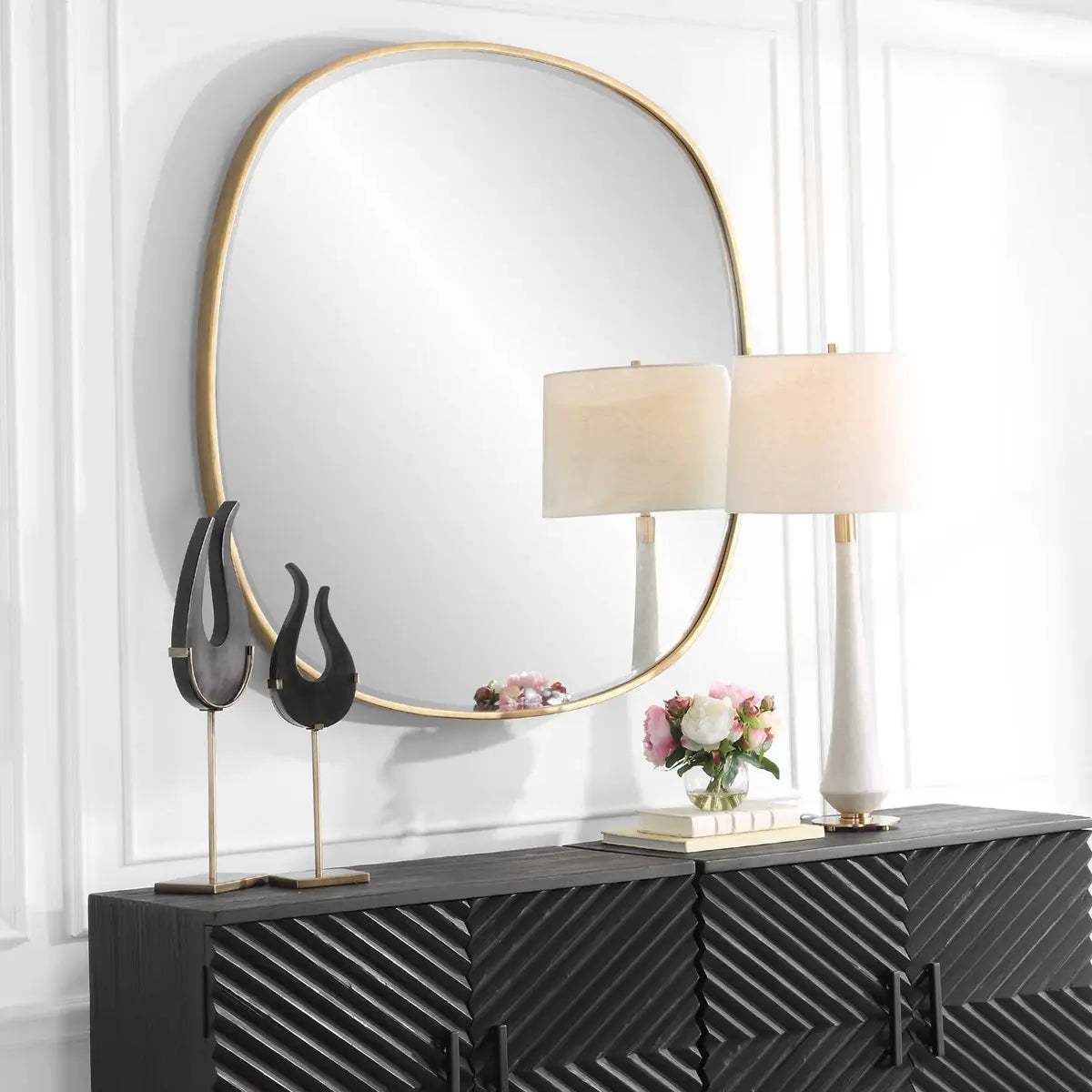 Gold Shapely Mirror