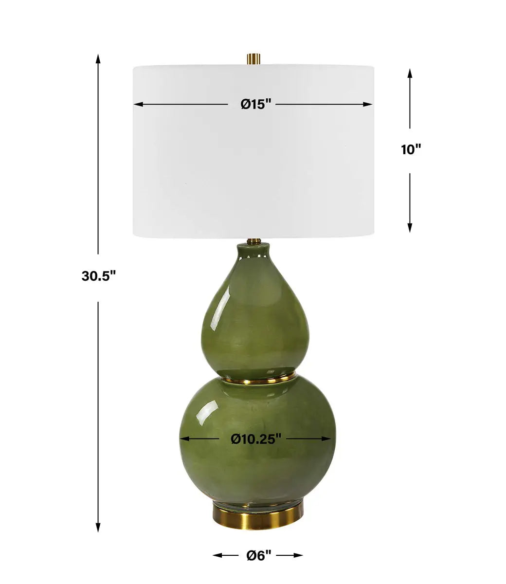 Green Ceramic Table Lamp