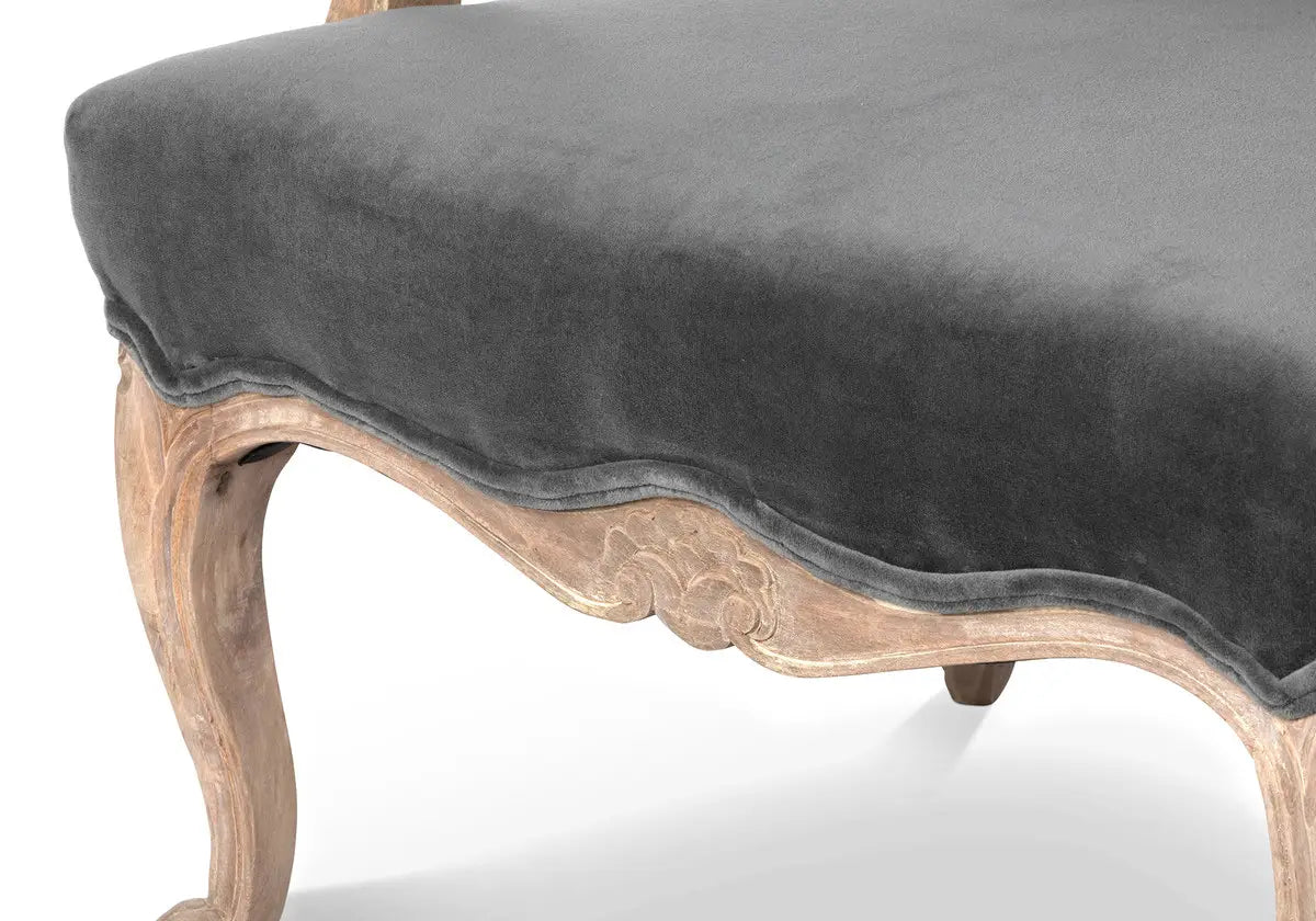 Grey Velvet Arm Chair