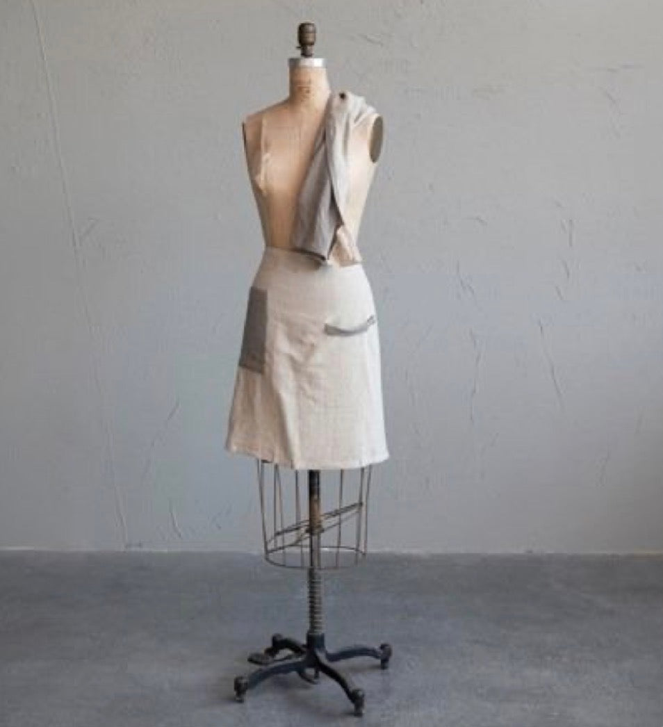 Half apron with matching tea towel set