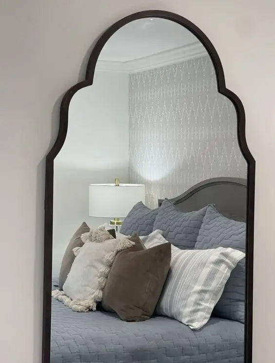 Large Bronze Scalloped Mirror