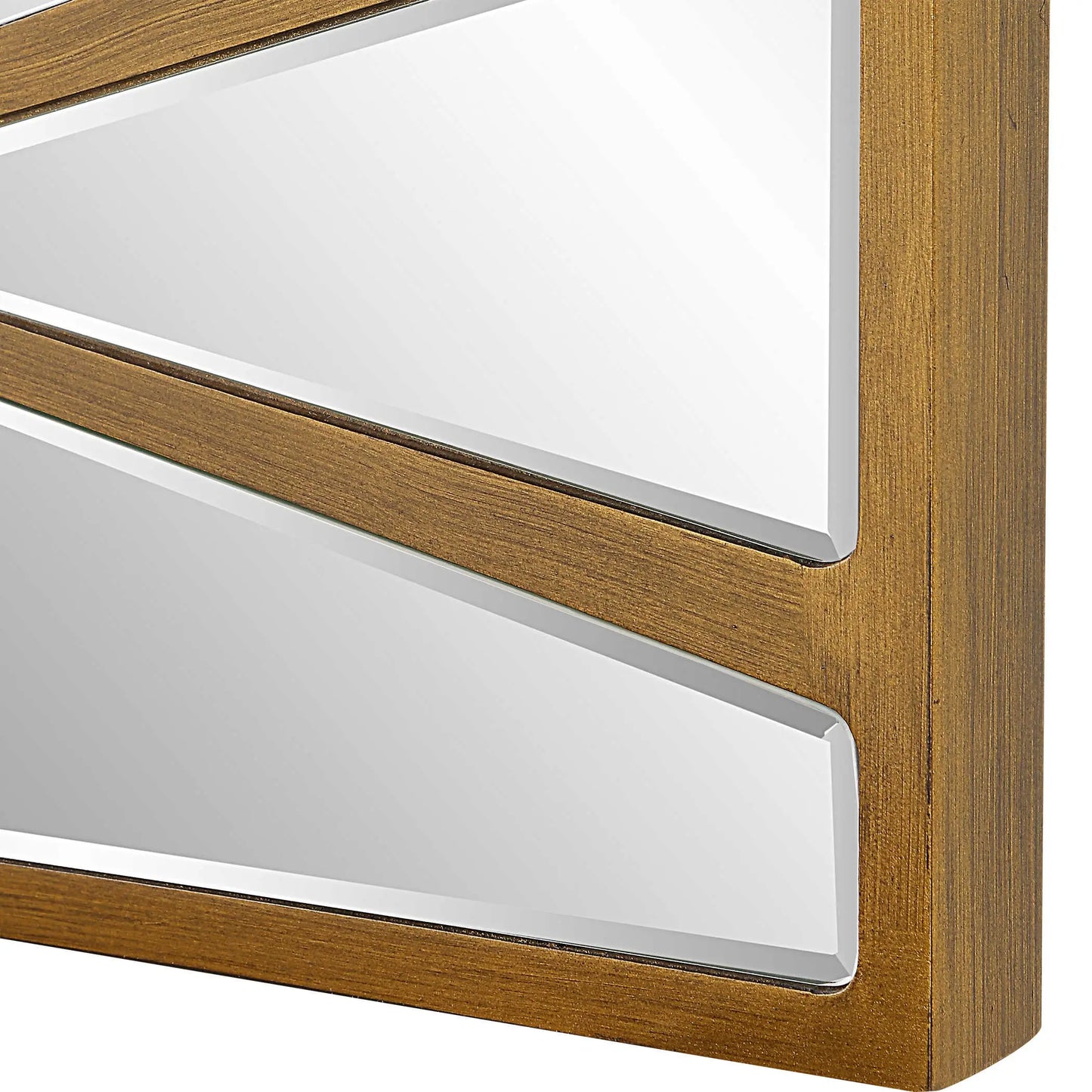 Large Rectangular Gold Detailed Mirror