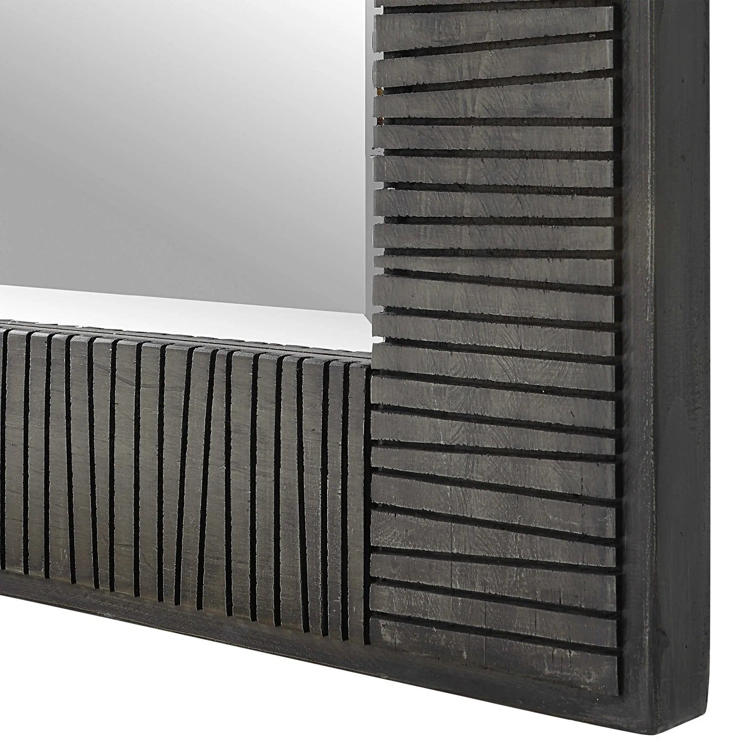 Large Rustic Wood-framed Mirror