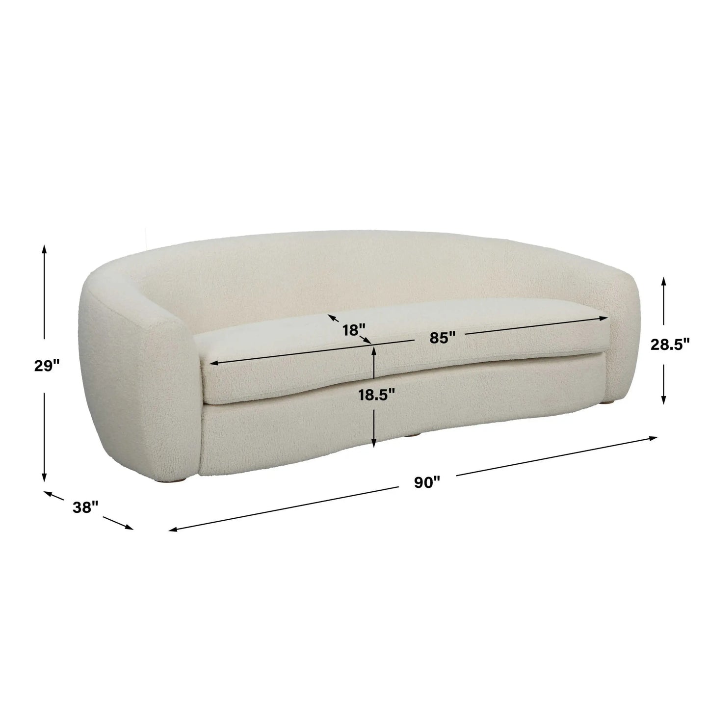 Luxury Curved Art Deco Sofa