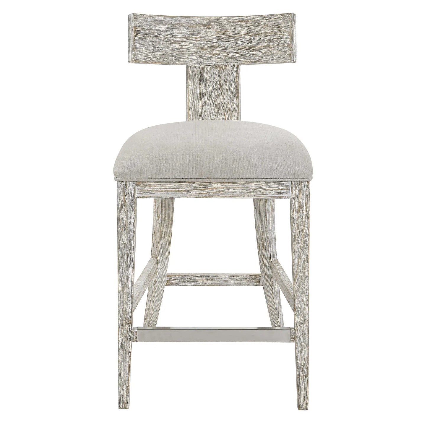 Modern Whitewashed Counter Stool