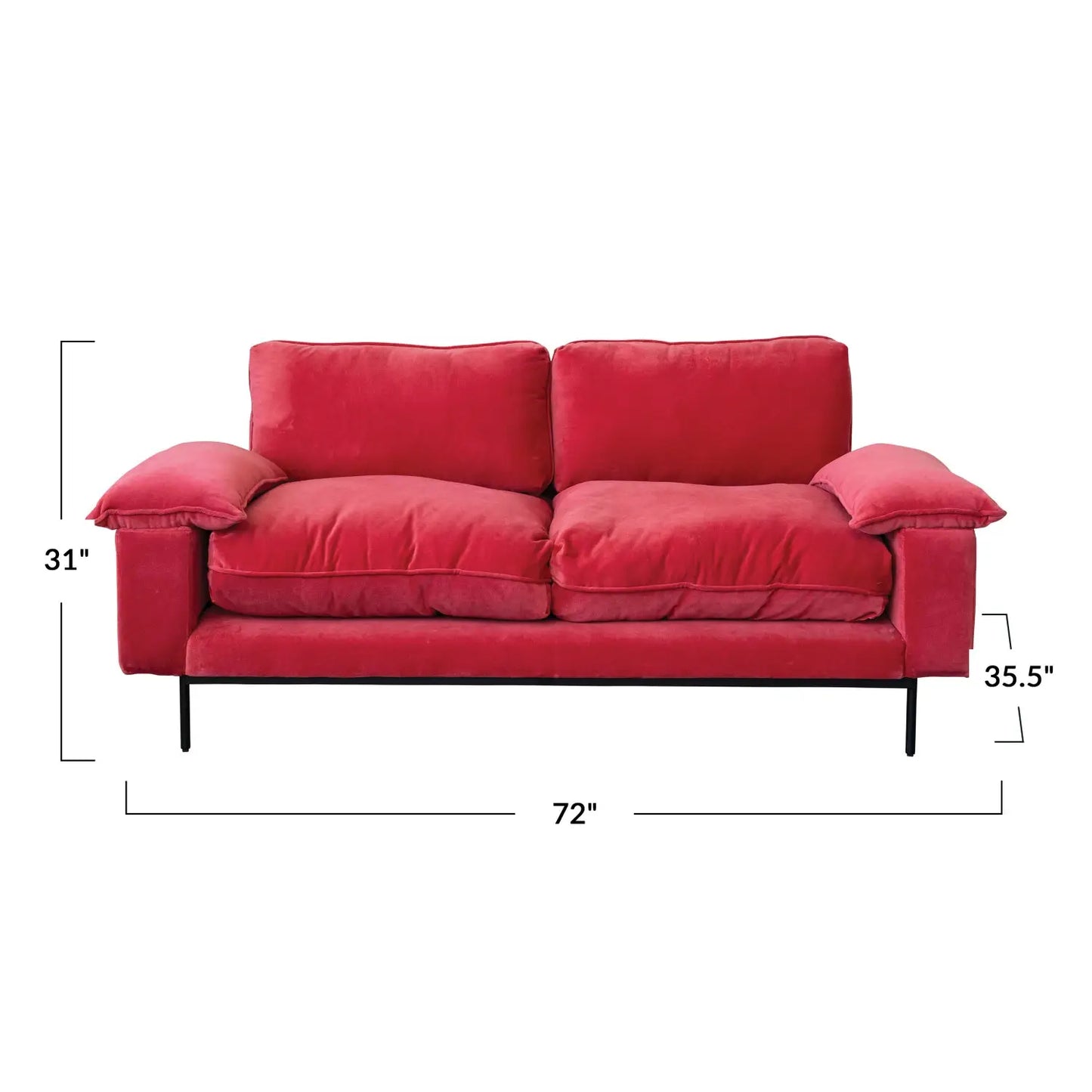 Pink Velvet Sofa