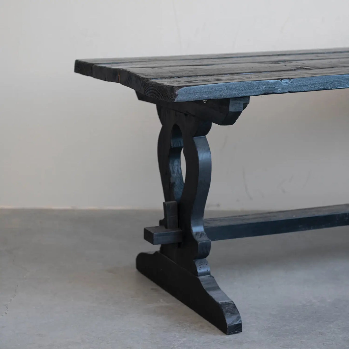 Reclaimed Pine Wood Table in Antique Black