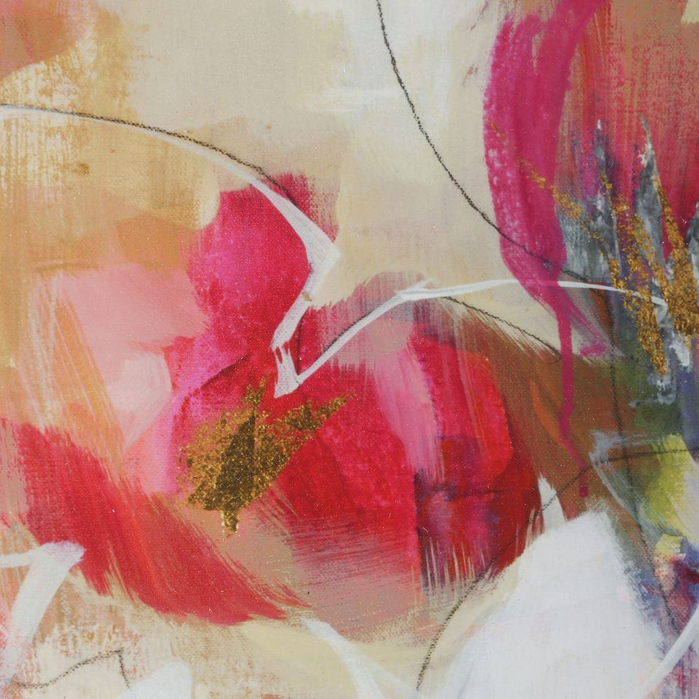 Scarlet Bloom Collection – Six Framed Abstract Prints