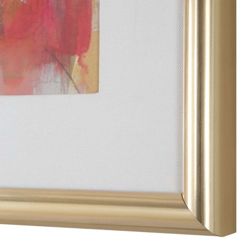 Scarlet Bloom Collection – Six Framed Abstract Prints