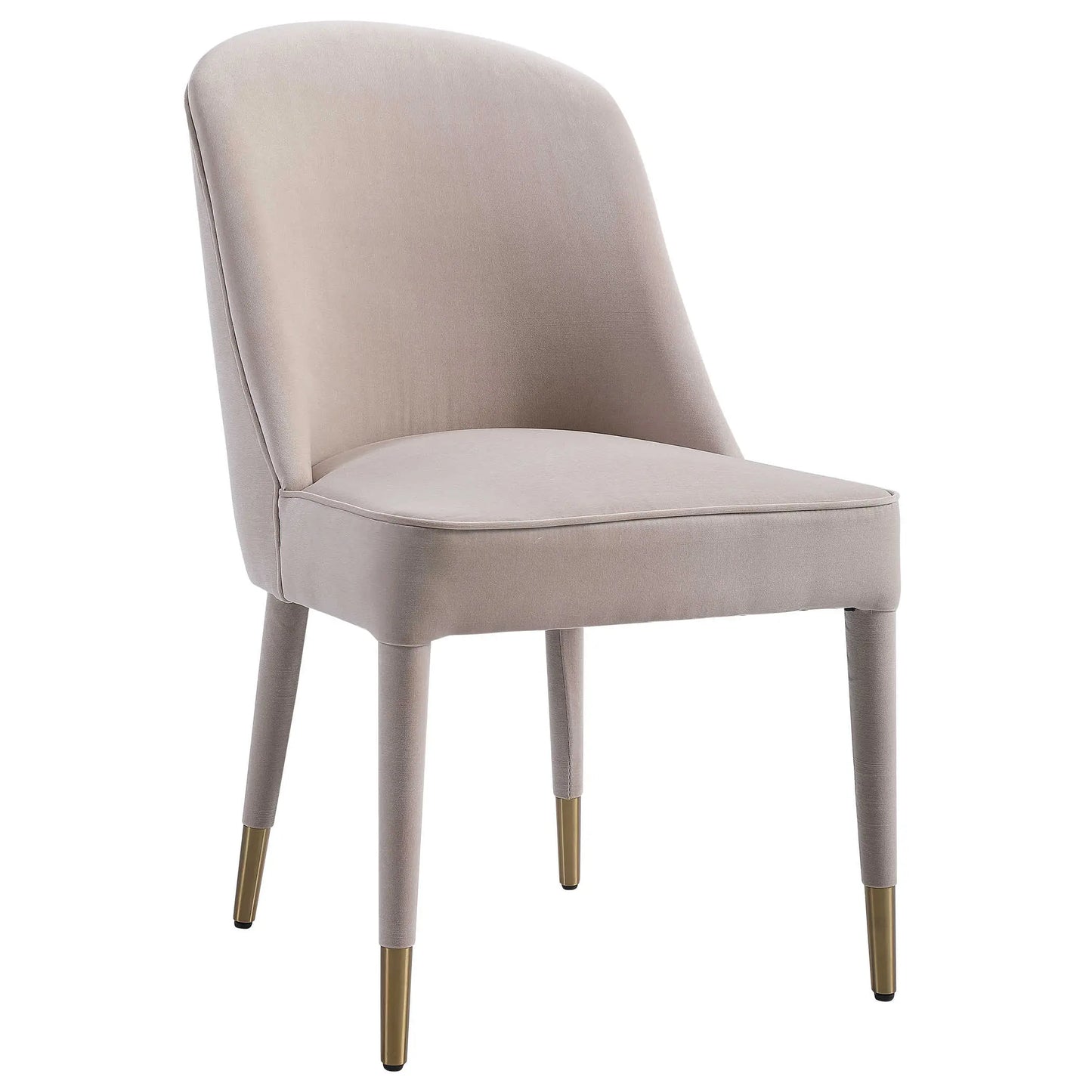 Champagne Velvet Chairs (Set of 2)