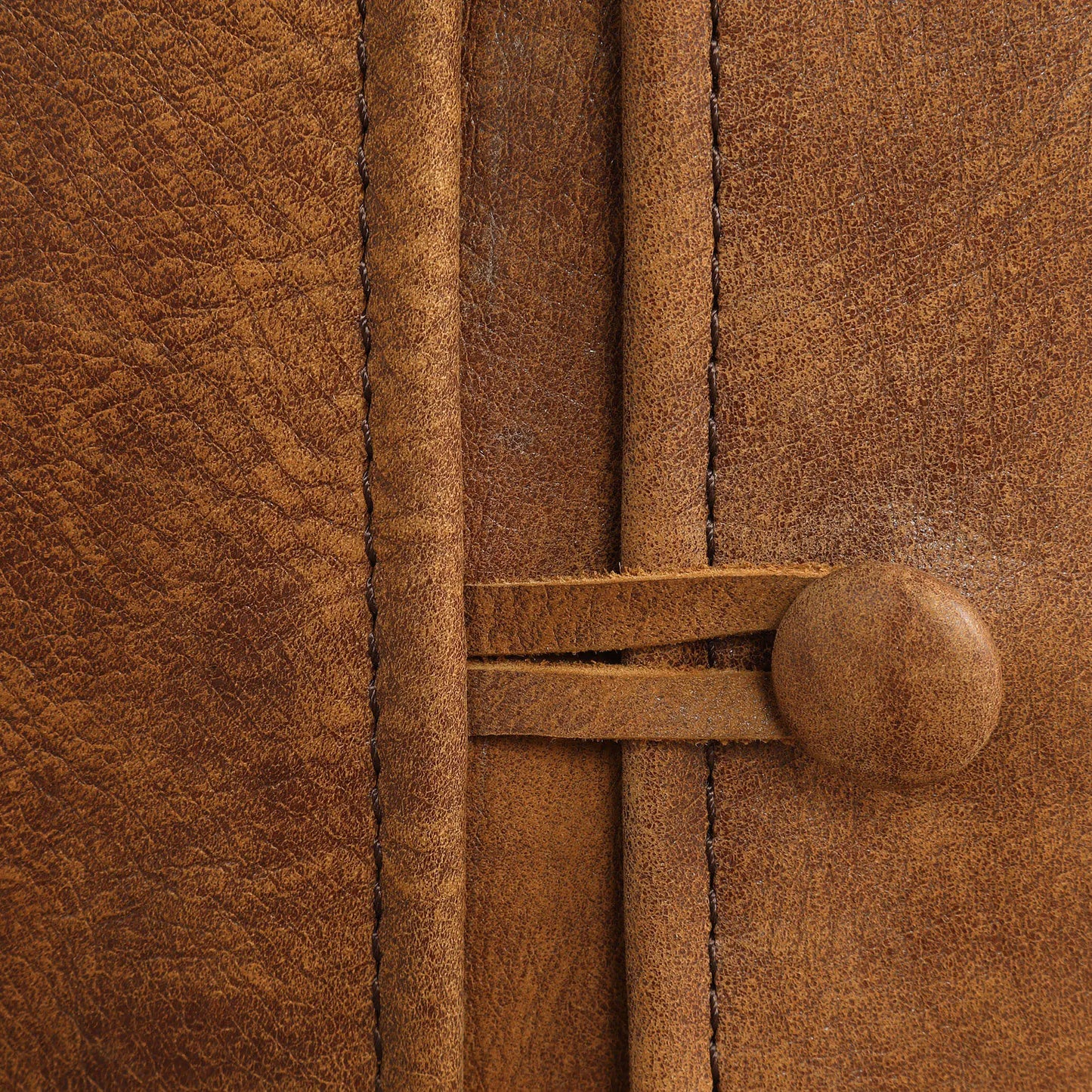 Set of 2 Cognac Leather Dining Chairs