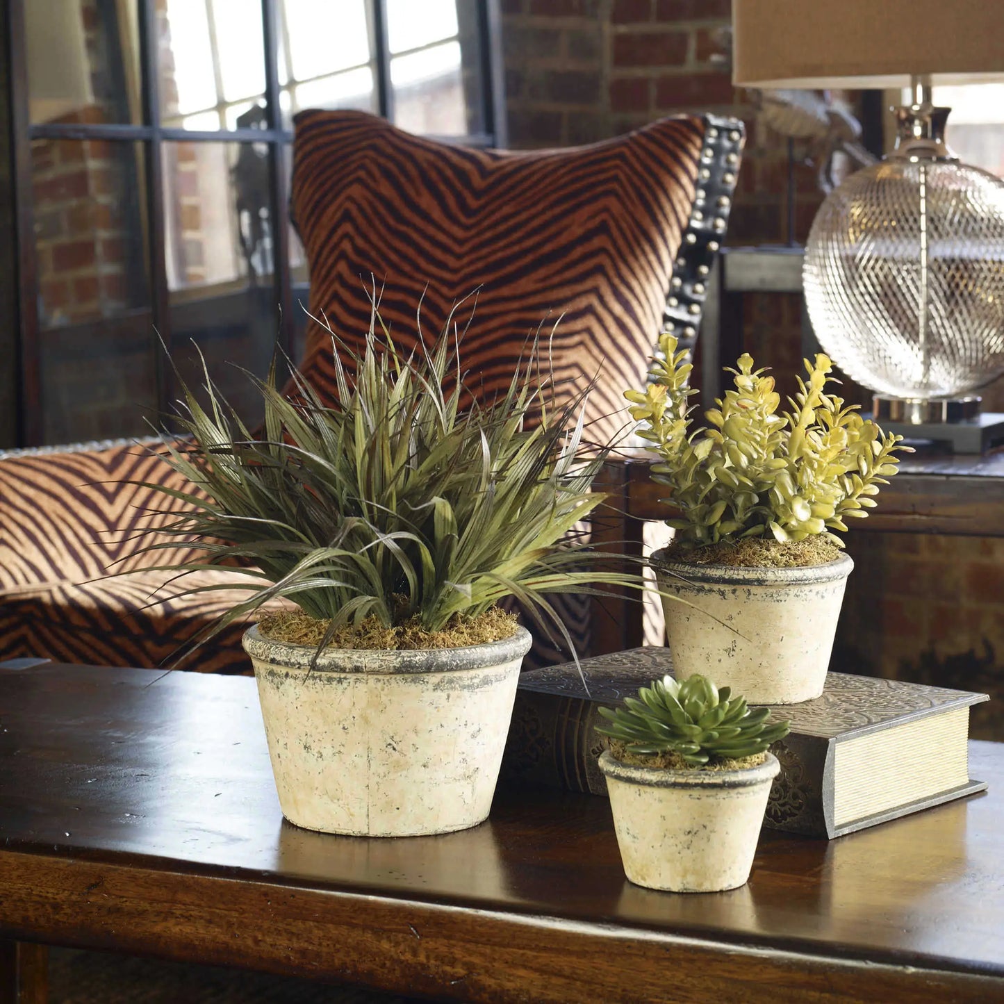 Set of 3 Faux Succulents