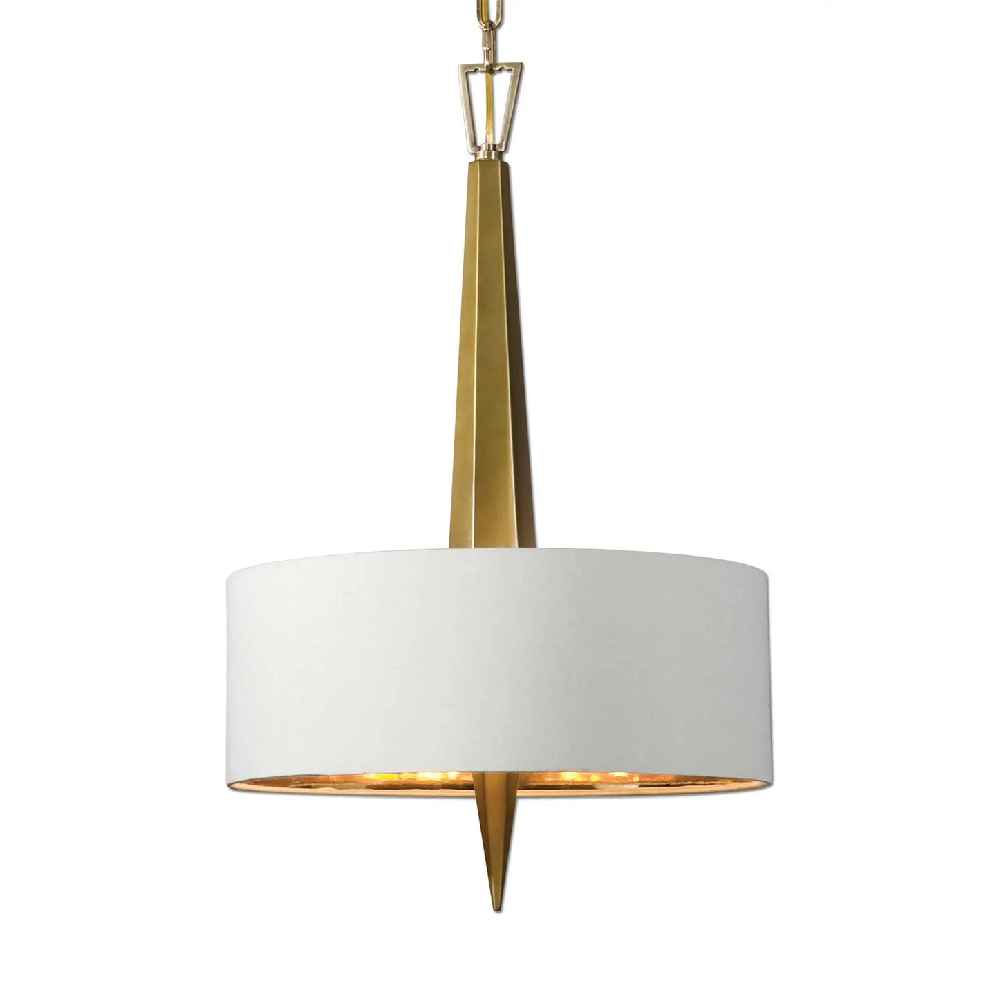 Sleek Art Deco Gold Finish Chandelier