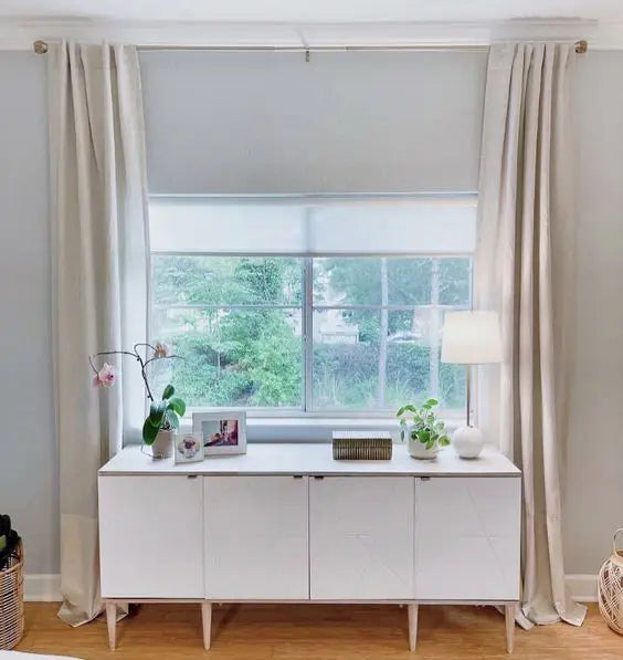Sleek Four Door White Console