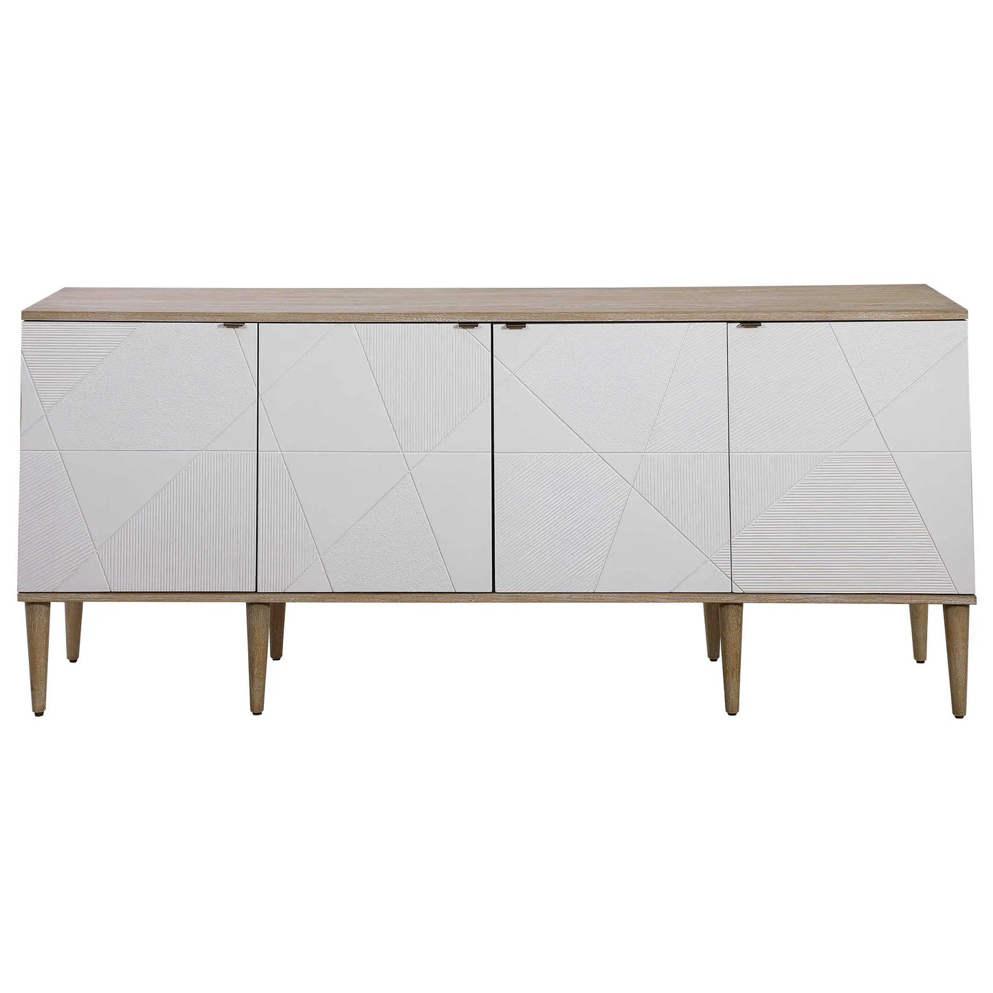 Sleek Four Door White Console