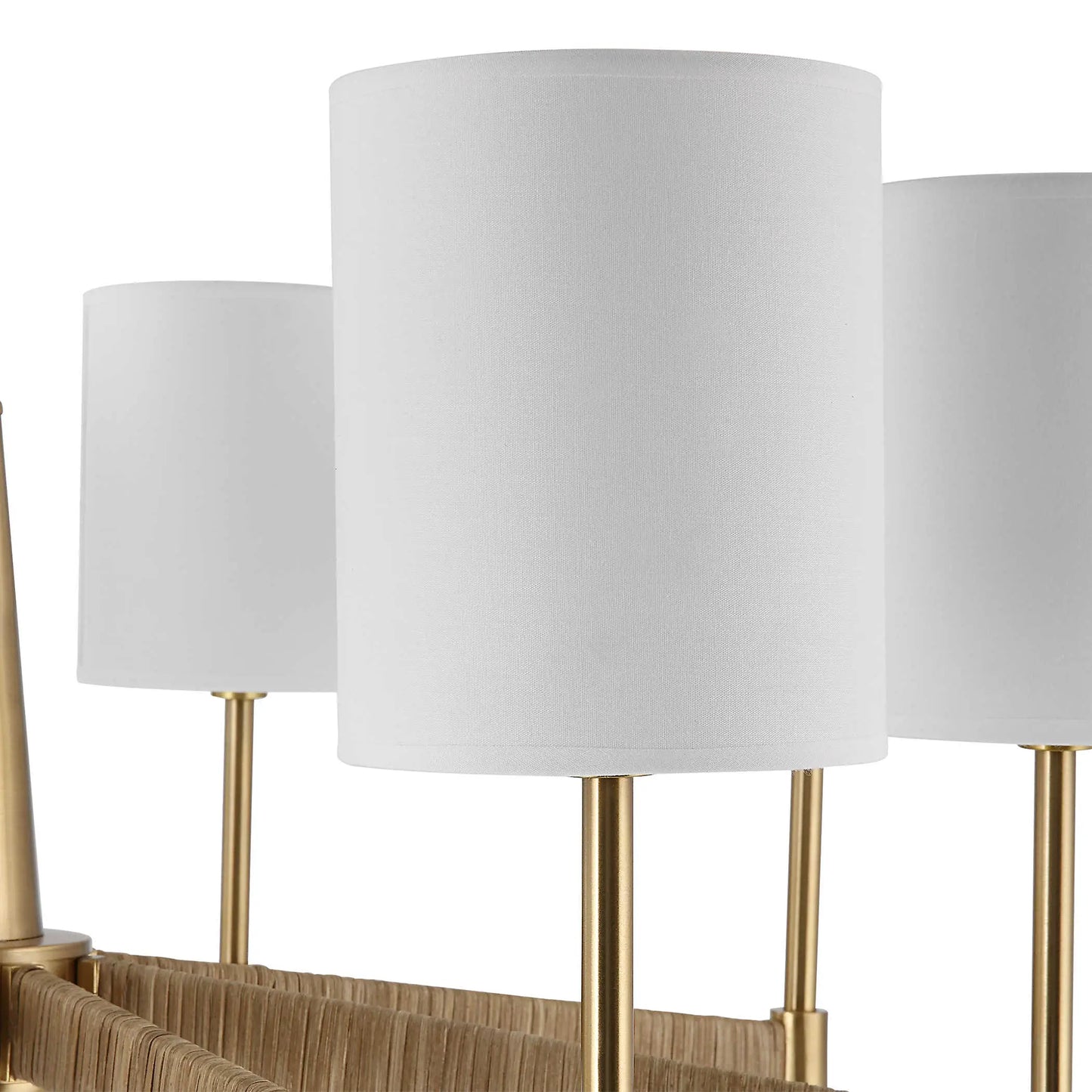 Sophisticated Rattan Wrapped Chandelier