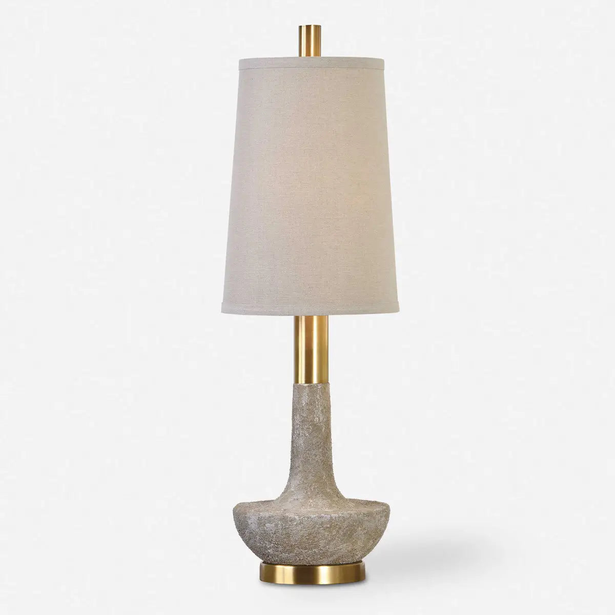 Stone and Brass Buffet Lamp