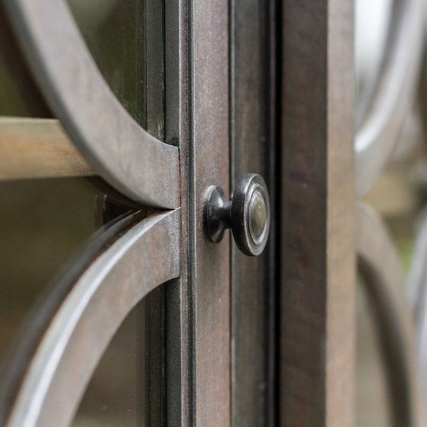 Traditional Wood and Glass Cabinet
