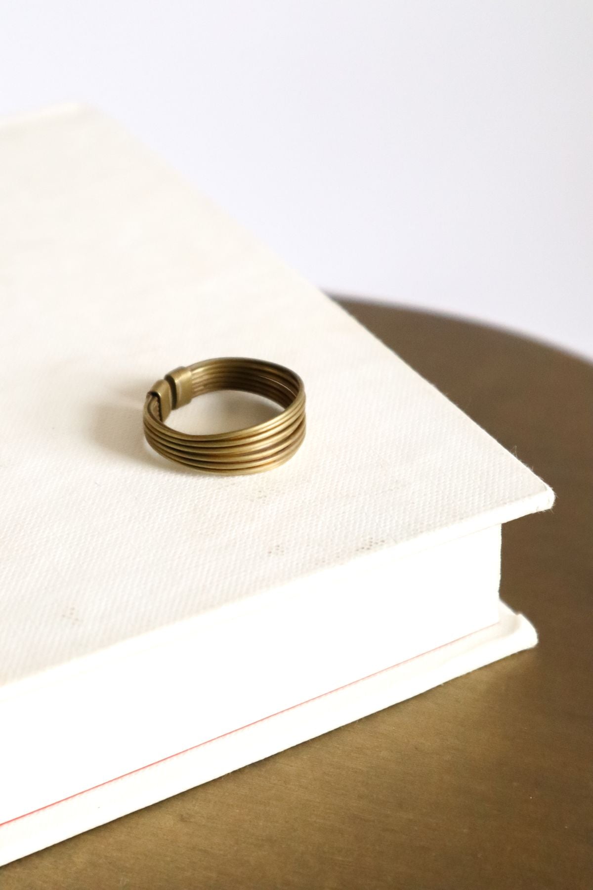 Brass Looped Wire Adjustable Ring