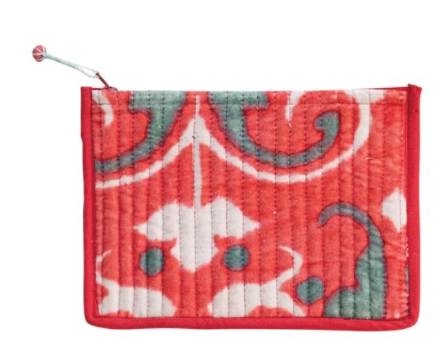 Velvet Zip Pouch, 3 styles