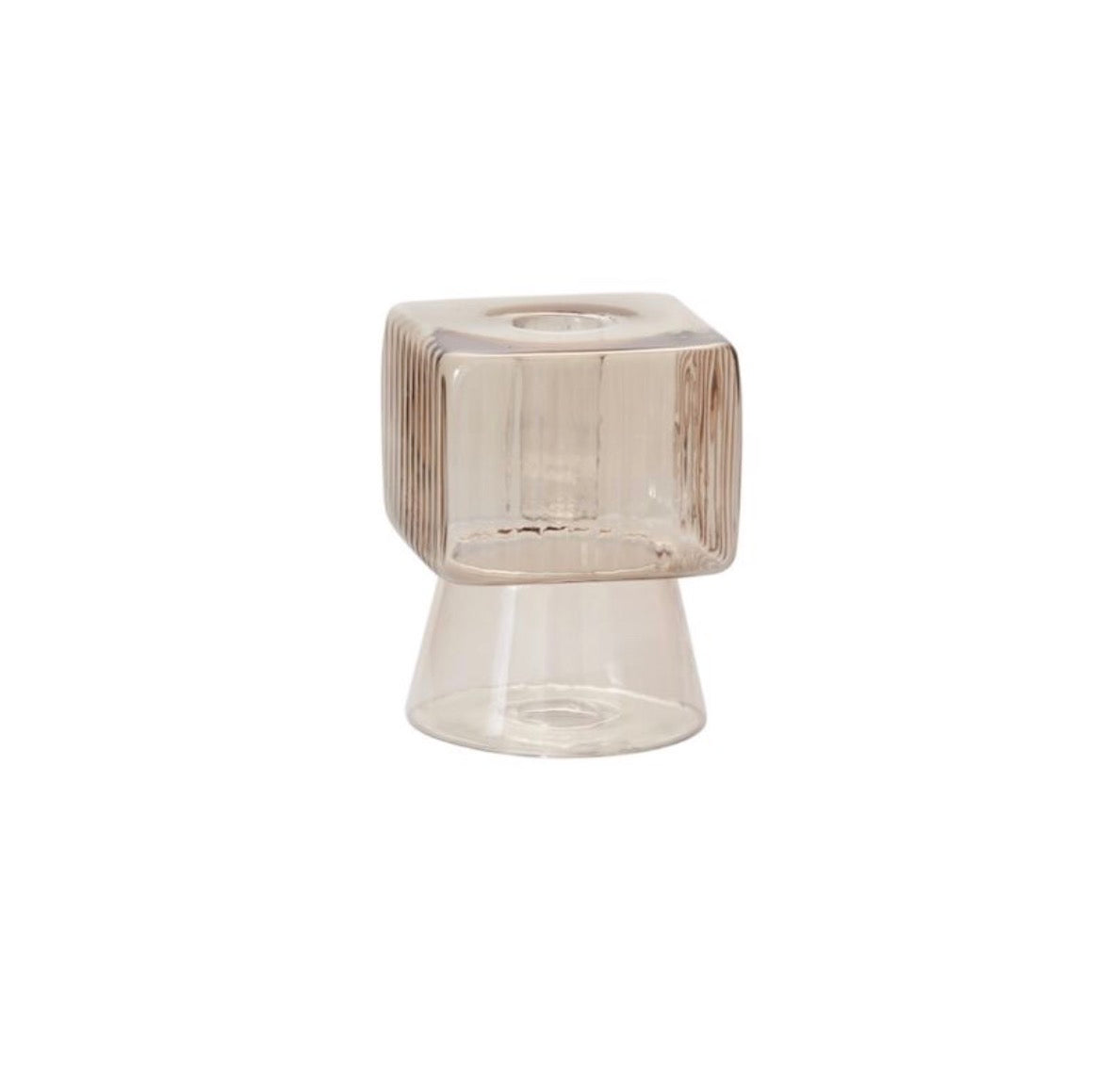 Maple Glass Pedestal Candlestick