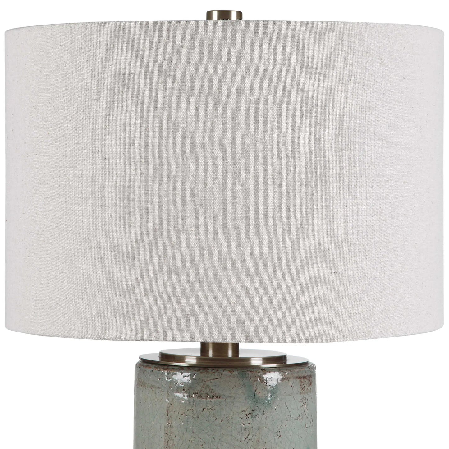 Aqua Blue Antiqued Lamp