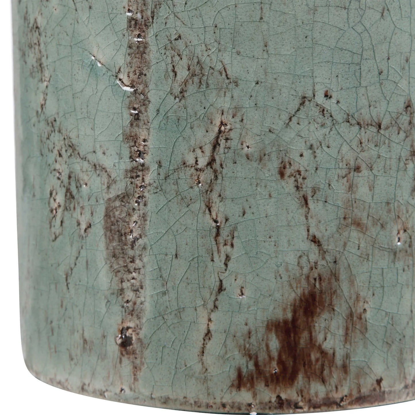 Aqua Blue Antiqued Lamp