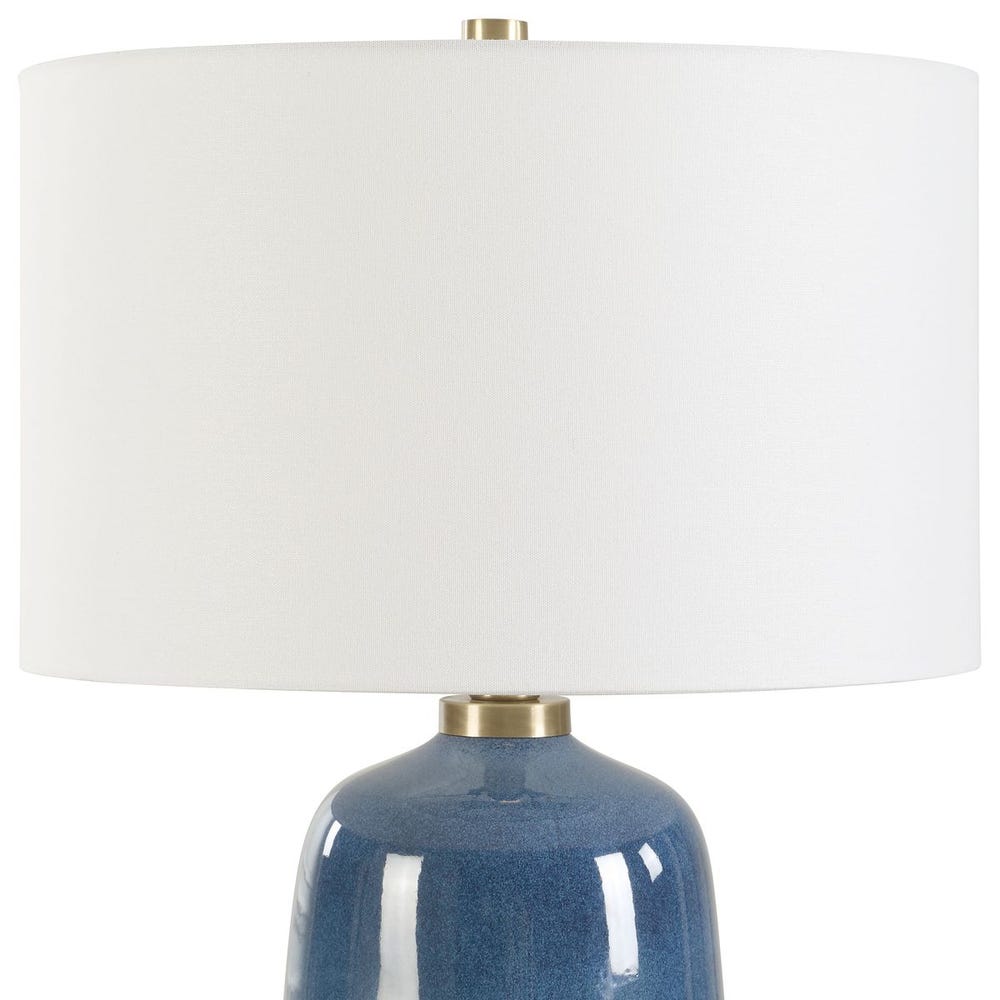 Brae Blue Glaze Table Lamp