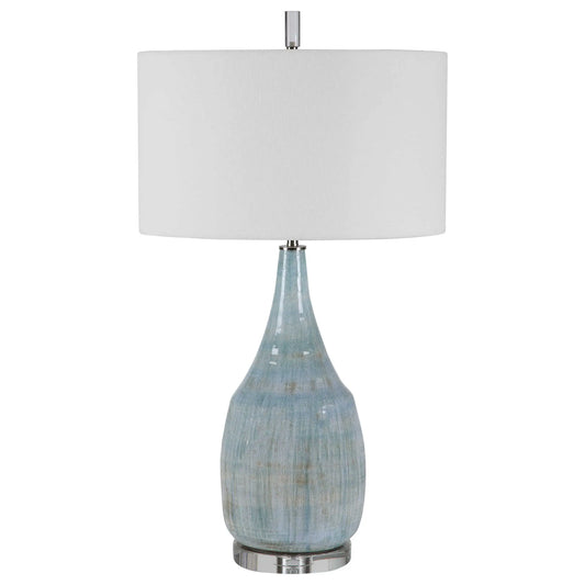 Coastal Crackle Ceramic Lamp