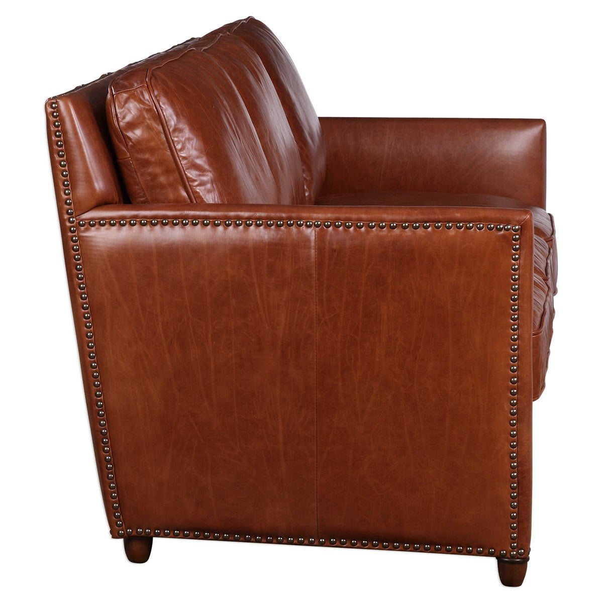 Classic Cognac Leather Sofa