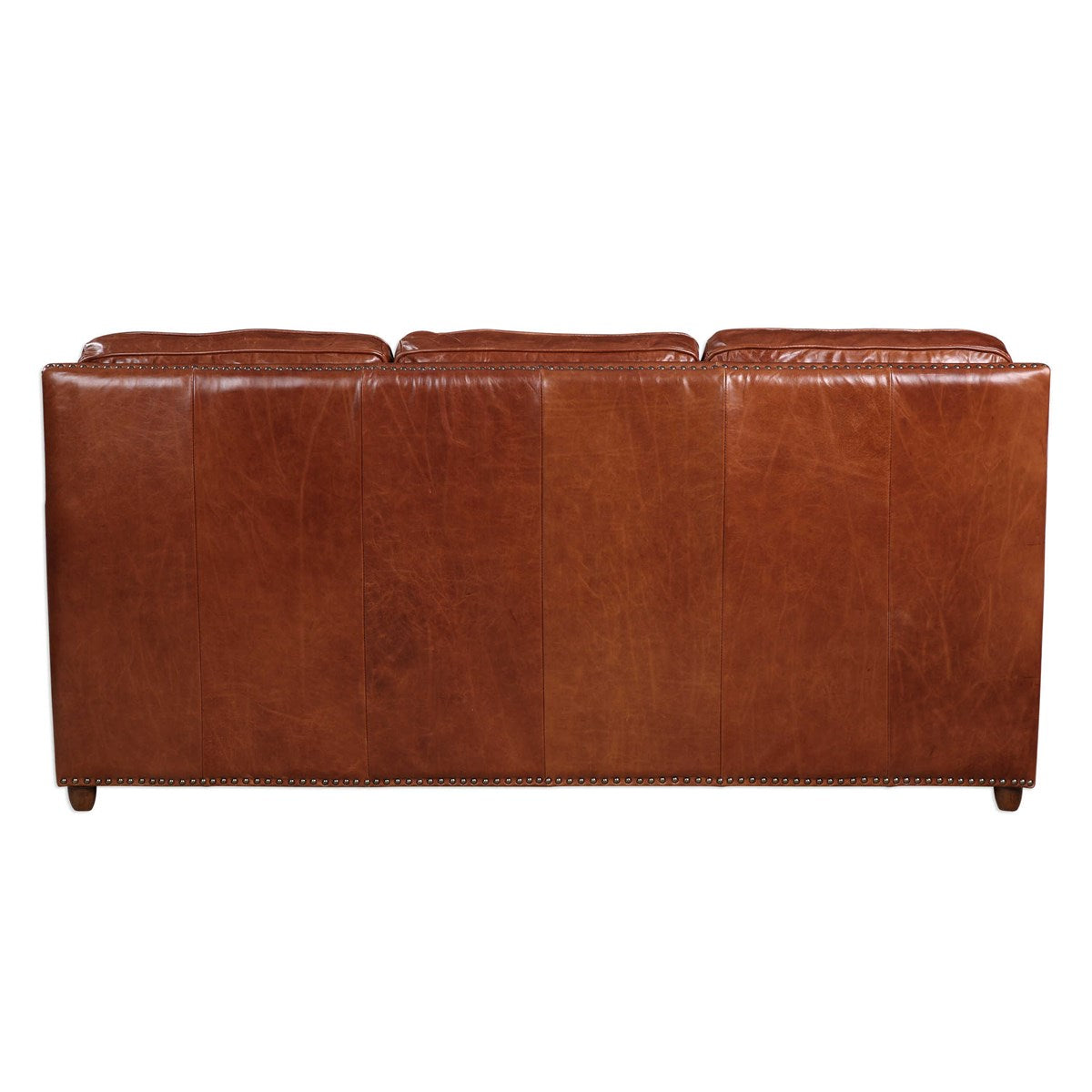 Classic Cognac Leather Sofa