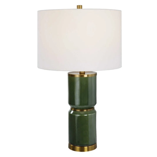 Dark Green Ceramic Lamp