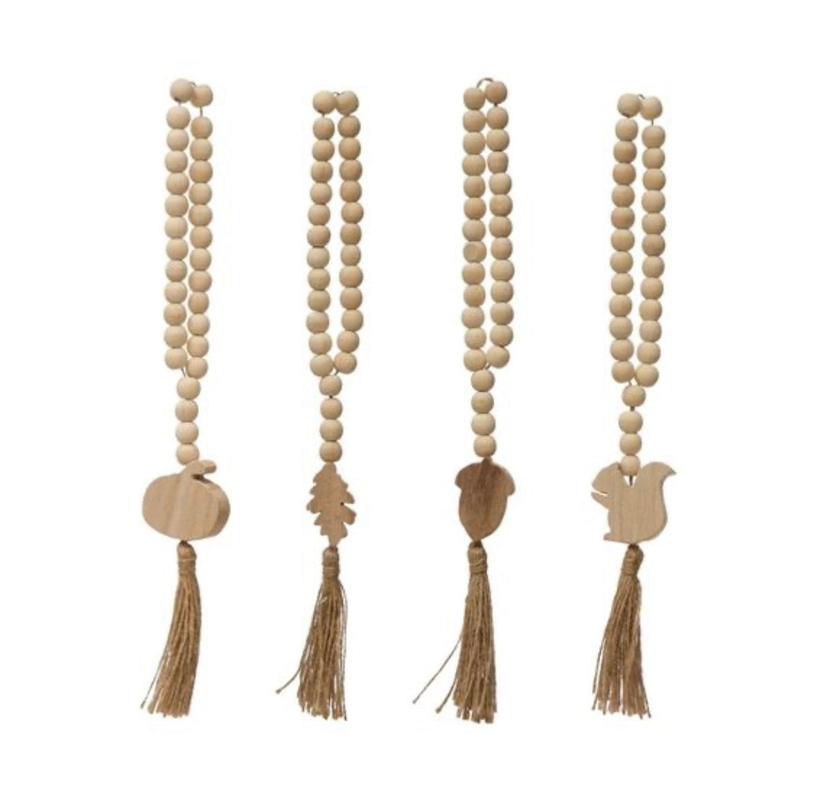 Harvest Bead Garland with Jute Tassel