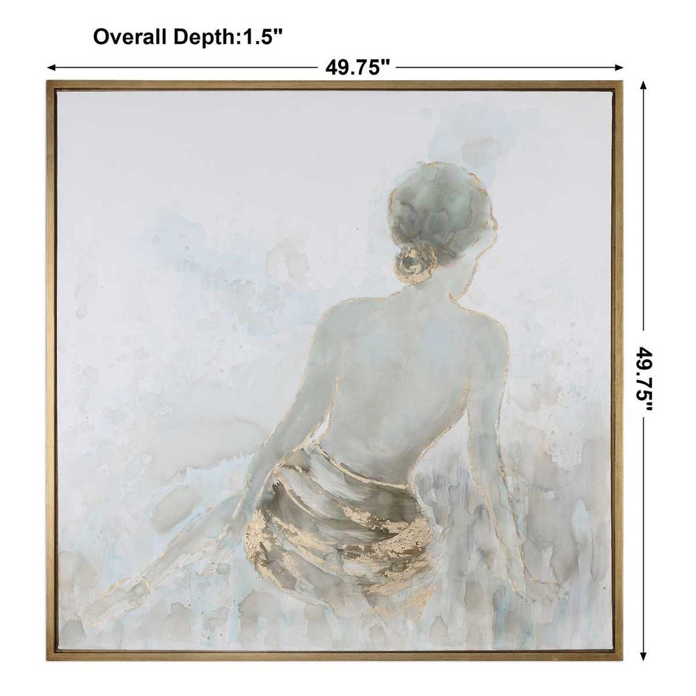 Golden Highlights Lady Hand Painted Canvas