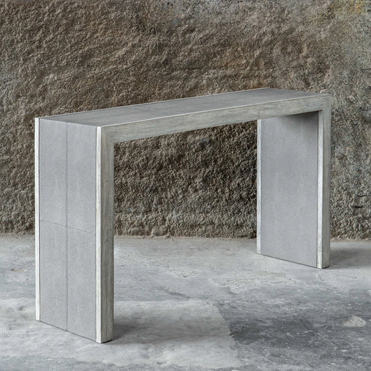 Gray Distressed Transitional Console Table