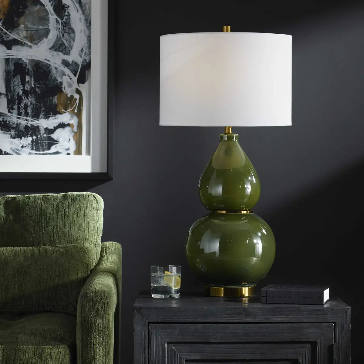 Green Ceramic Table Lamp