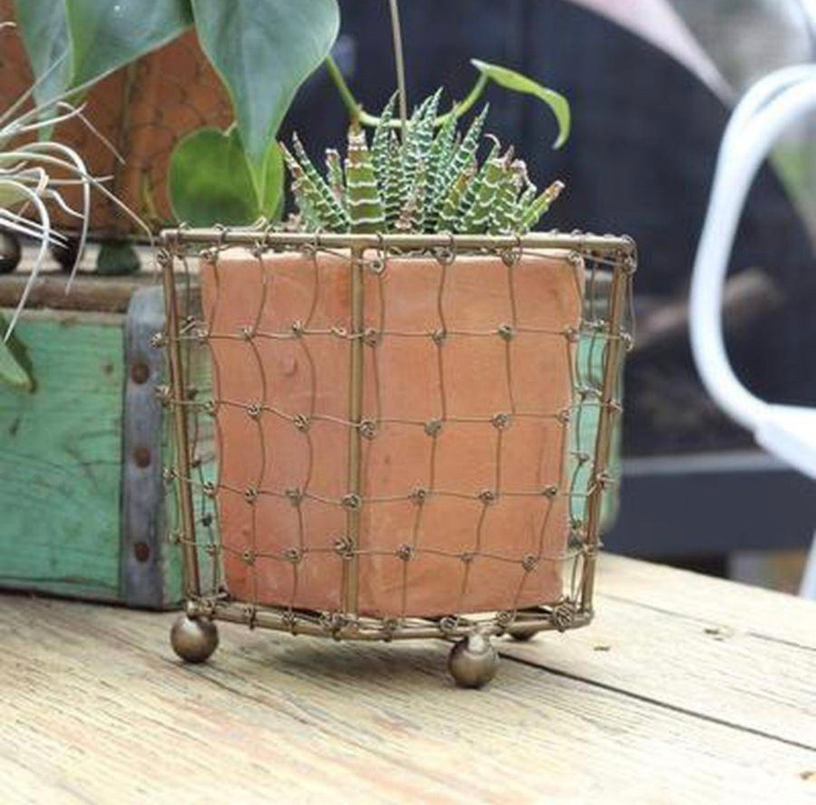 Terra Cotta Planters with Wire Wrap, 5 styles