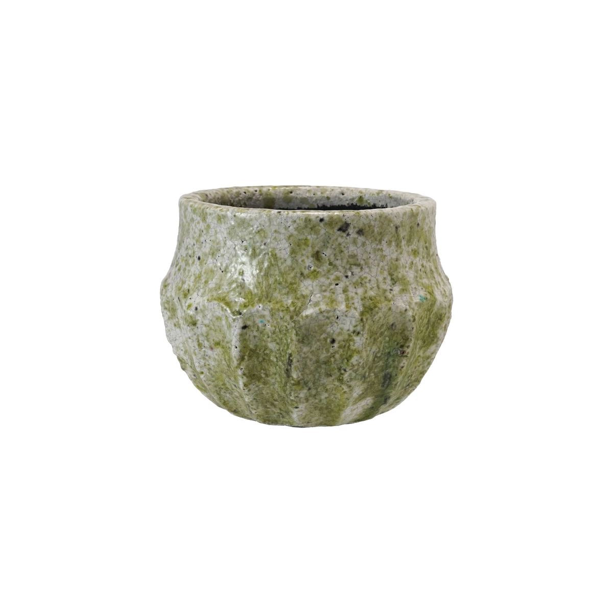 Terra-cotta Planter, Crackle Terrazzo Finish