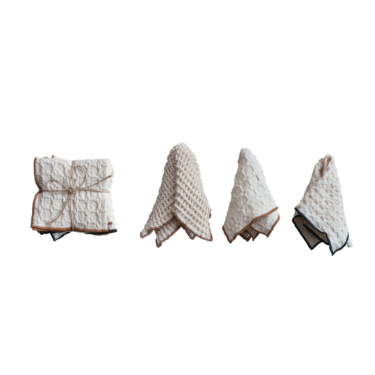 Square Cotton Waffle Weave Dish Cloths, set of 3