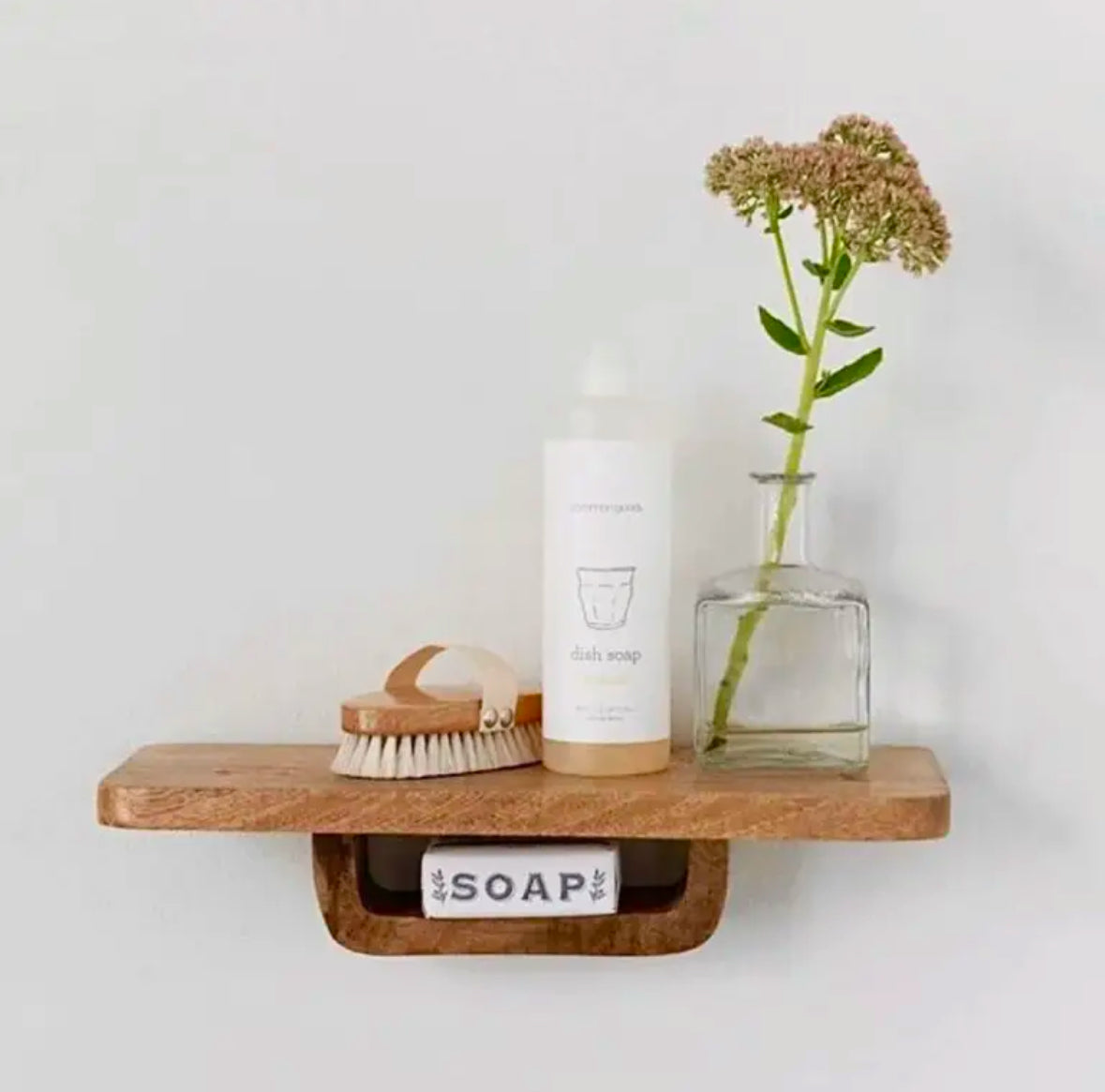 Rustic Mango Wood Wall Shelf