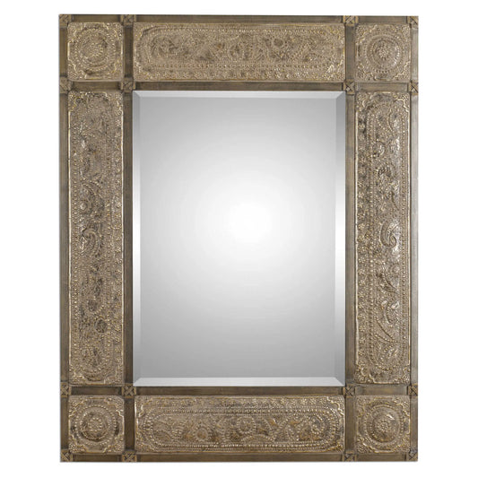 Large Antiqued Gold Ornate Mirror