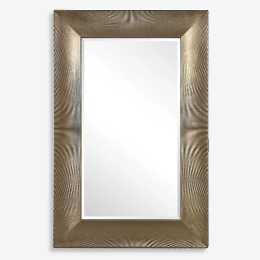 Large Beveled Champagne Mirror