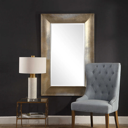 Large Beveled Champagne Mirror