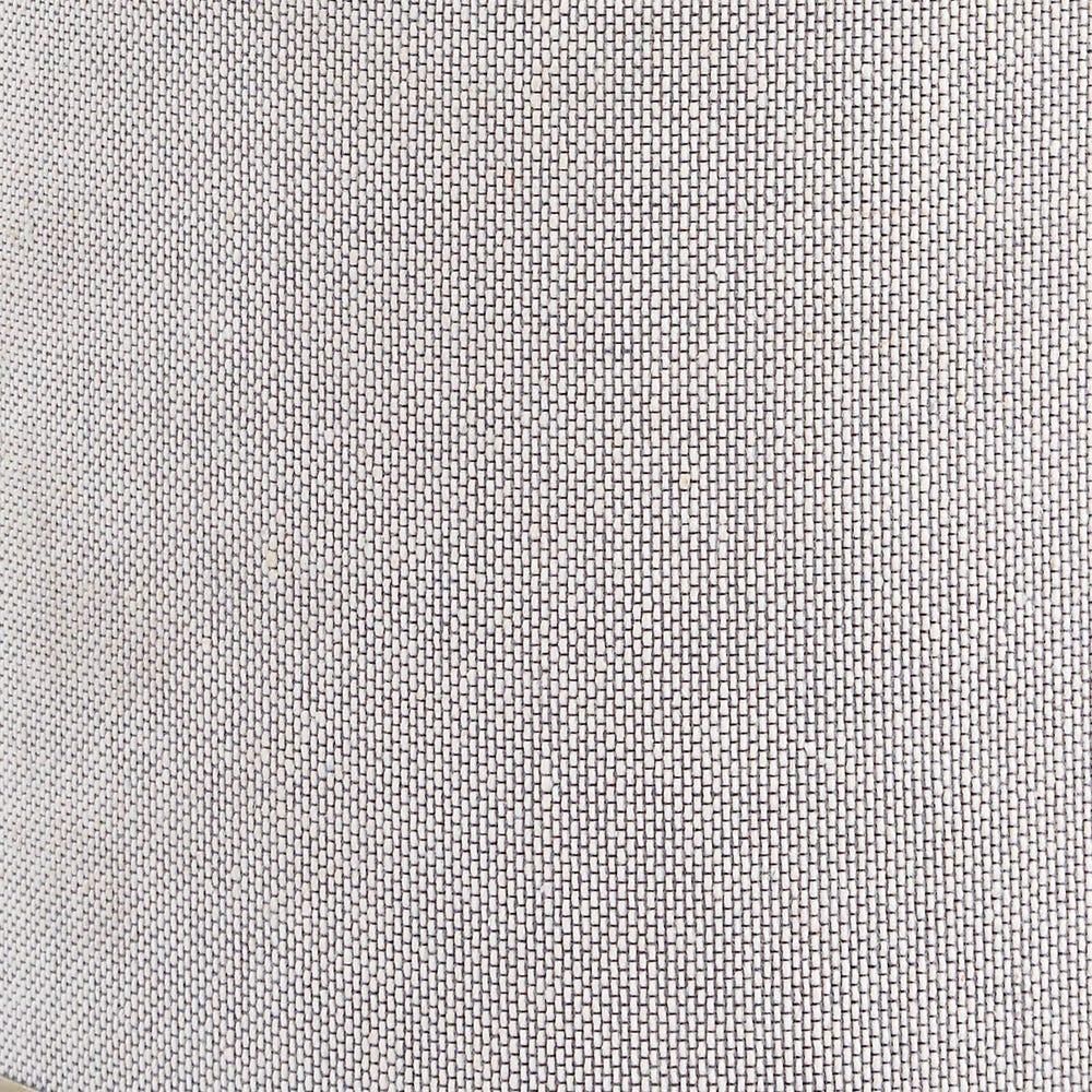 Linen-Wrapped Table Lamp with Crystal Accent